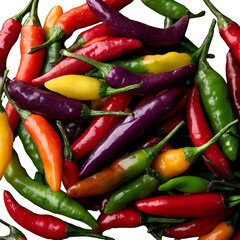 Colorful Chili Peppers Spicy Food Ingredients