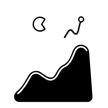 black graph chart with data elements clip art preview