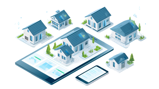 Smart Homes Tablet App Modern Houses Design