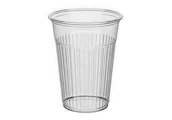 Clear plastic cup isolated on transparent background transparent background