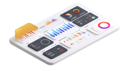 Modern Dashboard UI Data Visualization Charts Graphs