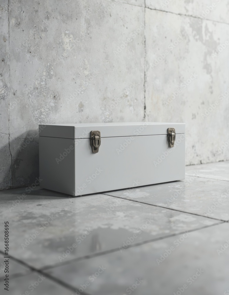 Aufkleber closed dock box with a secure latch, ideal for storage solutions