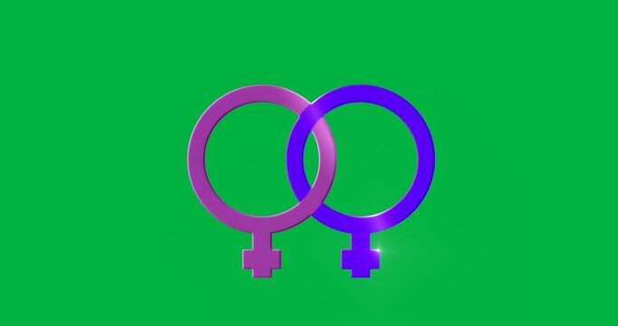 Interlocking Venus symbols floating on transparent canvas, highlighting inclusive marketing design