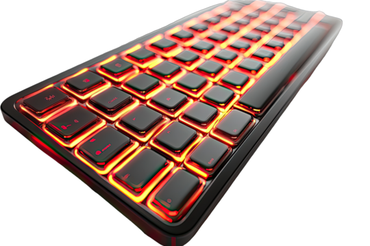Sleek glowing keyboard