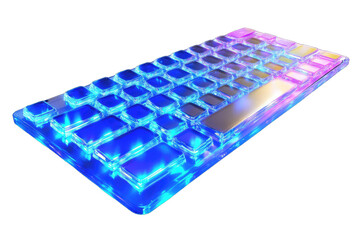 Vibrant, futuristic keyboard illustration