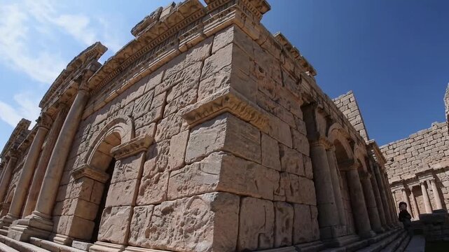 Exterior Barrier of Ancient Theater in Miletos External view of the amphitheatre in Miletos. medical facility