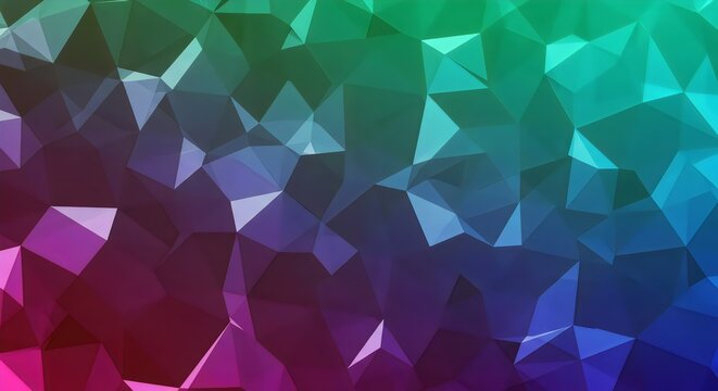 Modern 3D Geometric Polygon Background Featuring Triangular Lowpoly Abstract Texture - Powered by Adobe