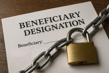 Beneficiary designation with security lock