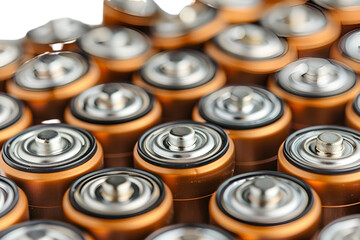 Many AA Batteries Close Up Shot Energy Power