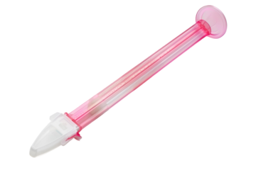 Pink plastic baby medicine dispenser for safe medication