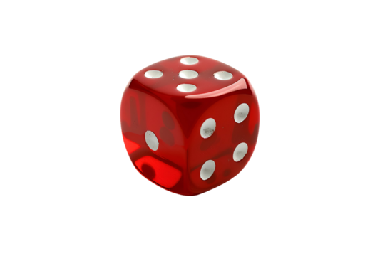 Red Dice on Black Background Game Chance Luck