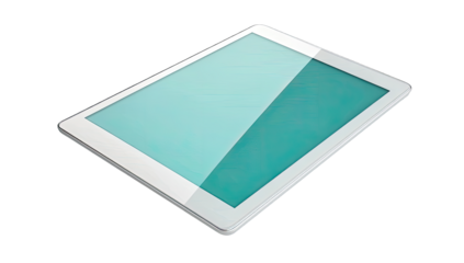 Tablet computer, light teal screen