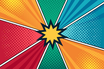 Obraz premium Featuring Bold Pop Promo With Halftone Vibrant High-Quality Stock Image