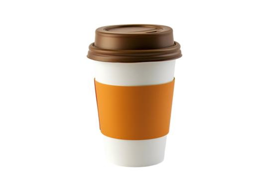 Disposable Coffee Cup with Lid and Sleeve