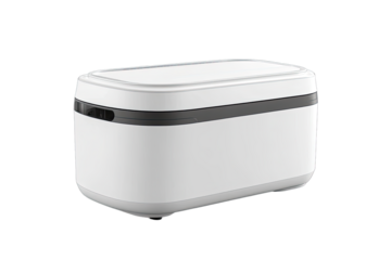 White storage box with gray accents