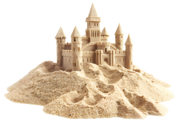 Sandcastle on a Sand Dune a Miniature Fairytale