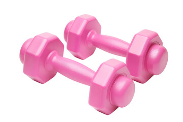 Pink dumbbells fitness workout exercise weights gym sport