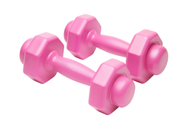 Pink dumbbells fitness workout exercise weights gym sport