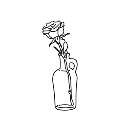 line art vector illustration of houseplants in pots