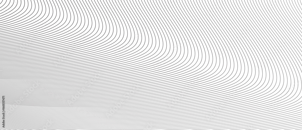 Poster abstract background with waves lines. illusion of dynamic transition. black lines on a white backgro