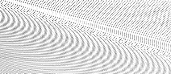 Abstract background with waves lines. Illusion of dynamic transition. Black lines on a white background.