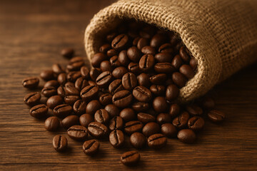 coffee beans in sack