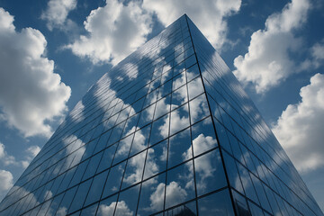 modern office building with blue sky
