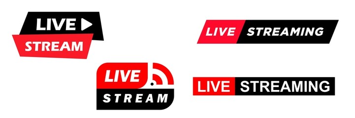 Set of Live stream icons