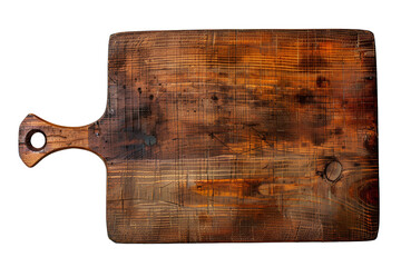 Rustic Wooden Cutting Board Dark Background
