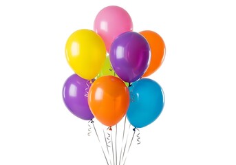 Colorful balloons isolated on white background