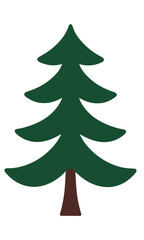 Obraz premium Pine tree illustration isolated on white background