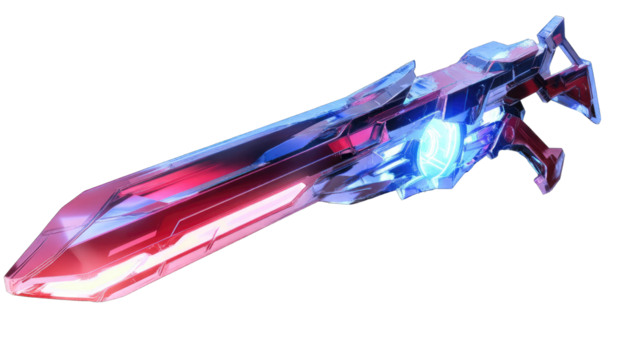 Futuristic weapon, vibrant colors