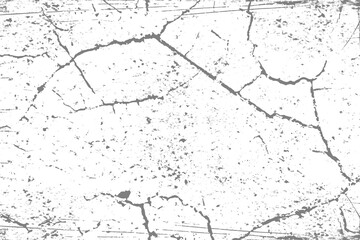 Abstract Neutral Gray Grunge Texture Overlay with Cracked Effect for Digital Design, Transparent Background