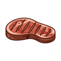 Beef cutlet on a white background