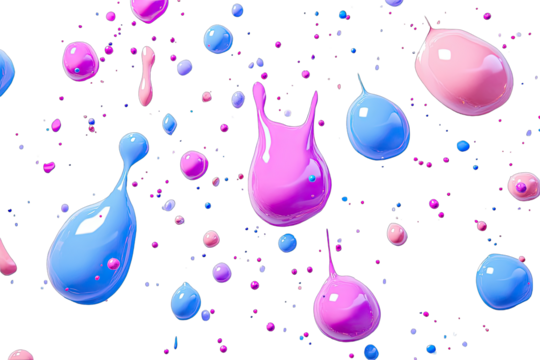 Abstract colorful liquid drops