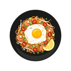 A plate of fried rice with egg