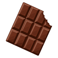 chocolate bar isolated on white
