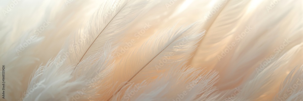 Poster soft and delicate feather texture with a light beige gradient, creating an abstract and airy backgro