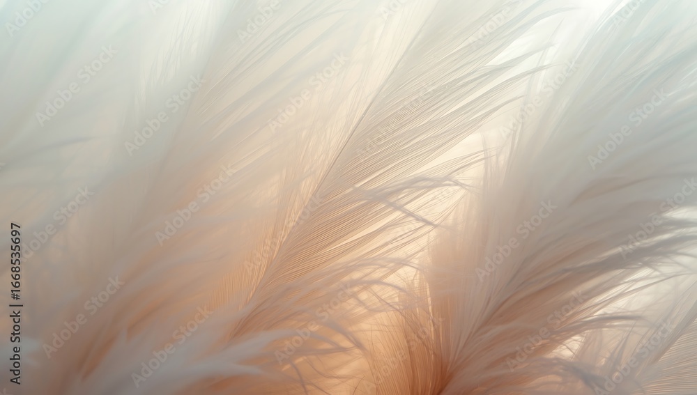 Poster closeup of soft white feathers creating a delicate and airy texture, ideal for backgrounds and desig