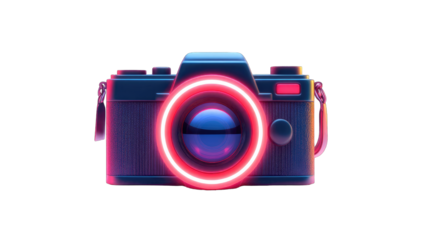 Neon camera graphic