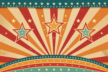 Depicting Vintage Retro Circus With Stripe Stunning Creative Visual