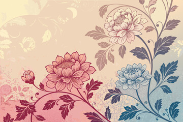 Vintage With Bold Floral Ornamen High-Quality Stock Image Perfect for Editorial Content