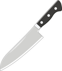 Chef's Knife with Black Handle