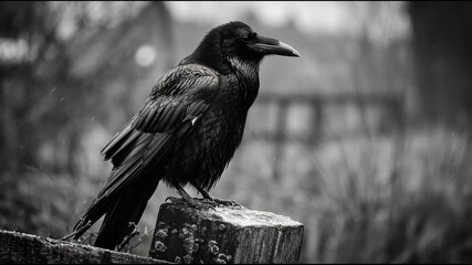 The raven just looks around then flys away 91_51 1_4K_10s_1 - Powered by Adobe