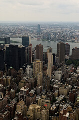 NYC New York City - Aerial View of New York City Skyline With East River