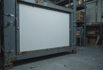 Equipment cage label panel showing a blank side for customization