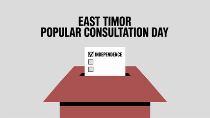 East Timor Popular Consultation Day Voting Illustration