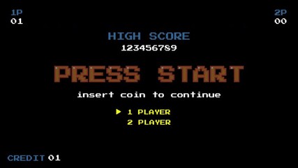 PRESS START INSERT A COIN TO CONTINUE. Retro Arcade Pixel Art Game Menu with High Score Display .pixel art .8 bit game. retro game. for game assets on black background - Powered by Adobe