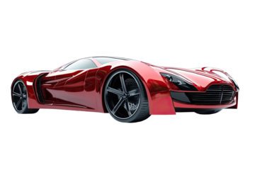 Sleek red sports car