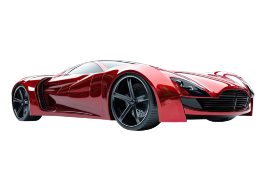 Sleek red sports car